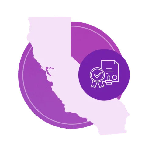 california state with legal icon