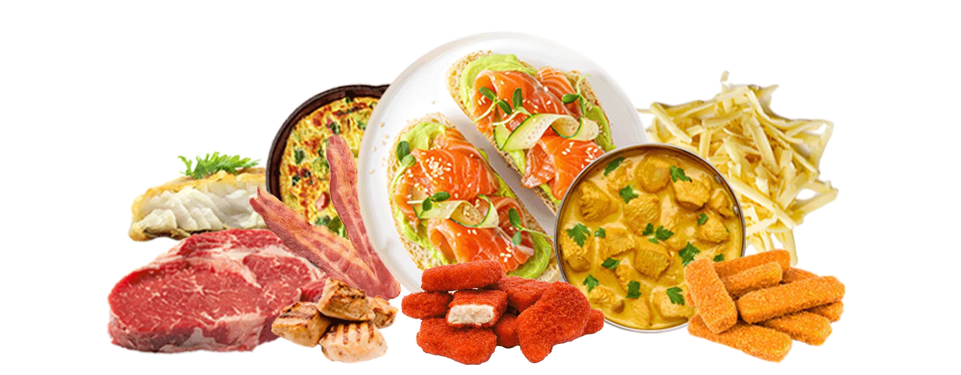 plant based food collage