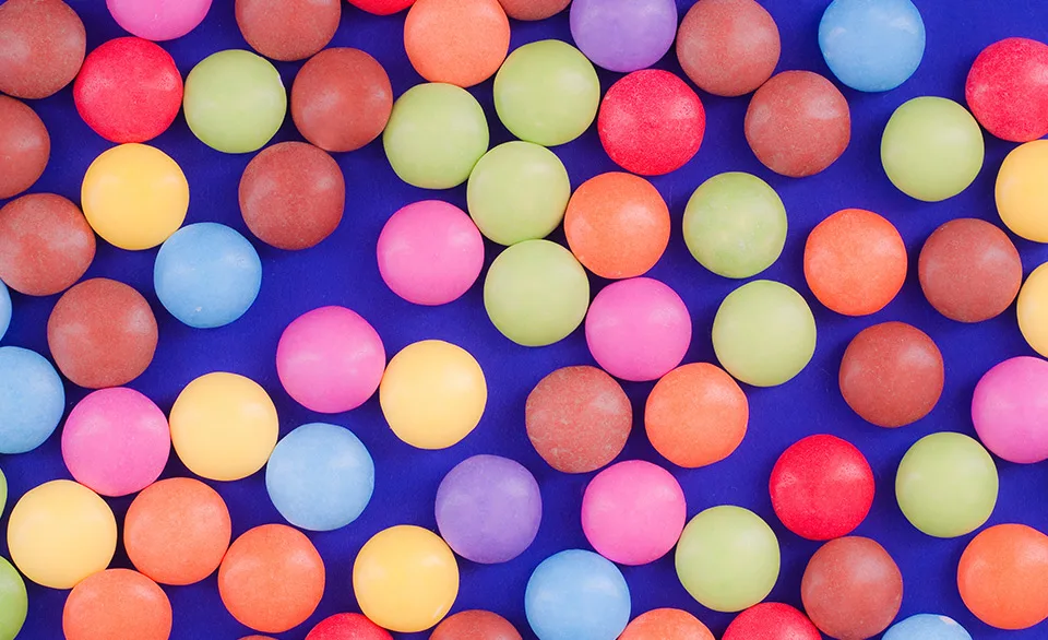 colorful hard shelled candies