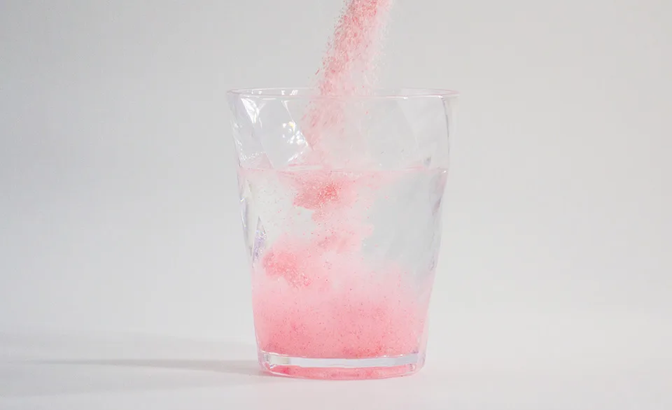 pink powdered drink