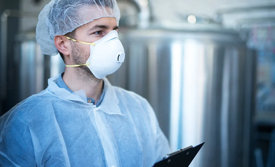 person checking quality in lab