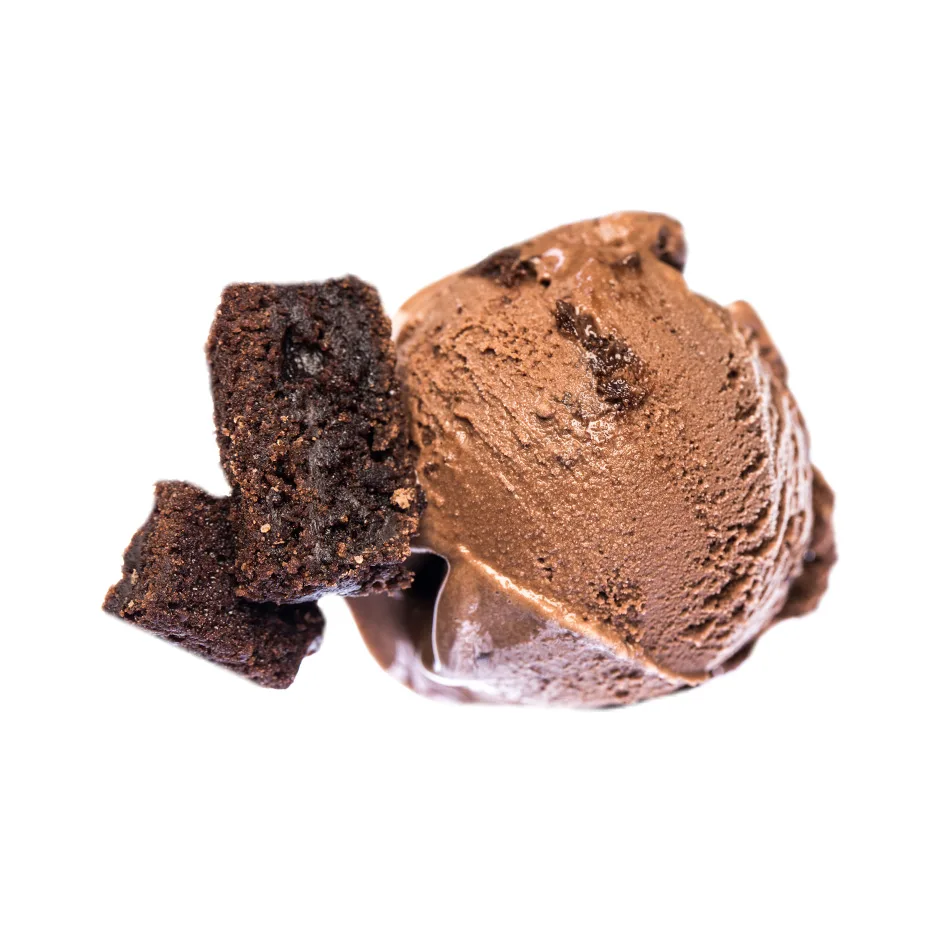 scoop of brownie ice cream