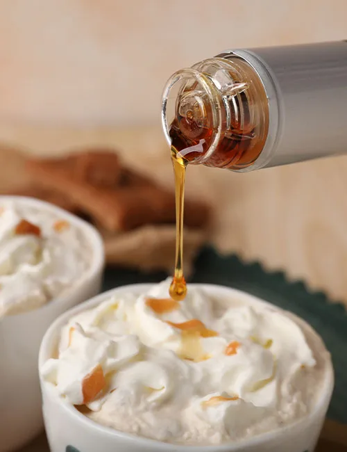 syrup in beverage