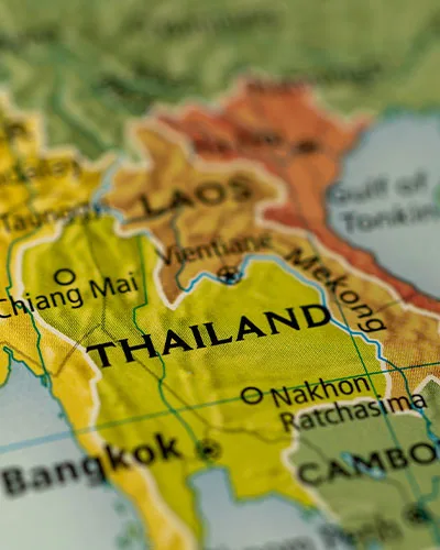 map of thailand