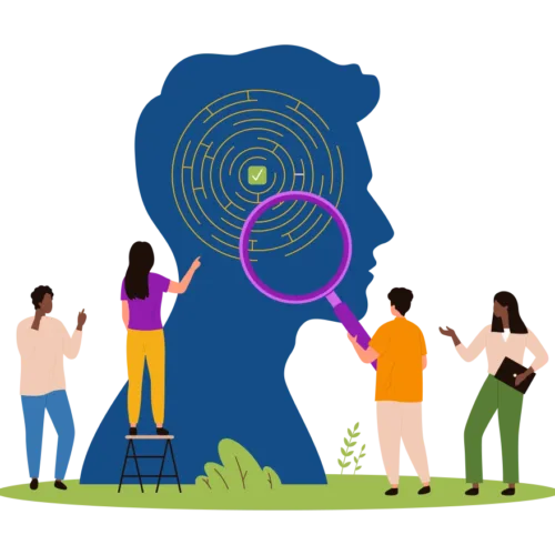 intricate brain graphic of the human mind and how it behaves