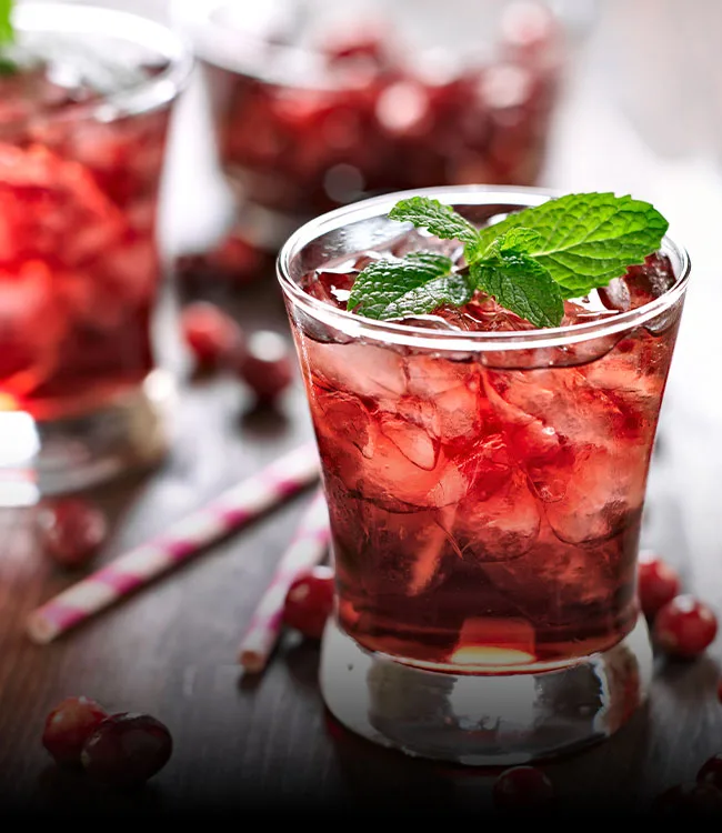 red colored cocktail