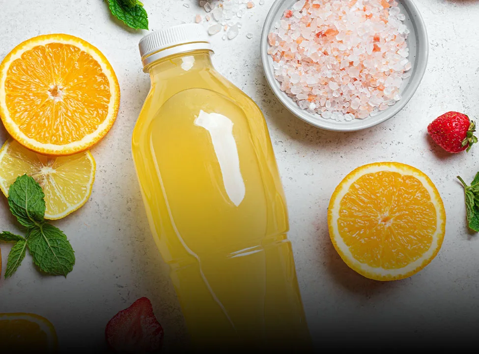 fruity yellow sports drink