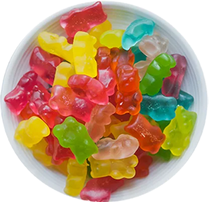 bowl of gummy bears