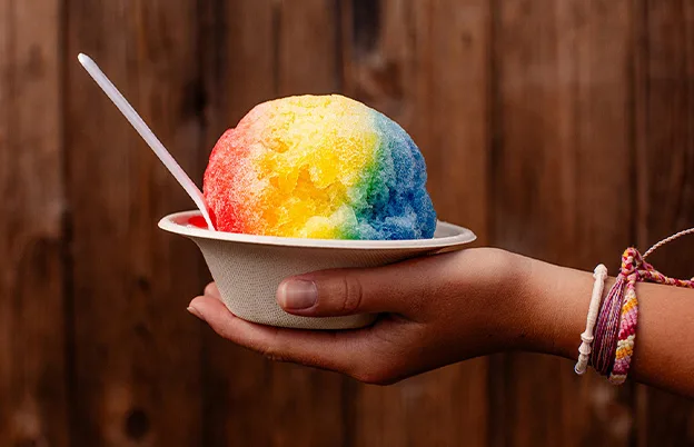 rainbow frozen dessert